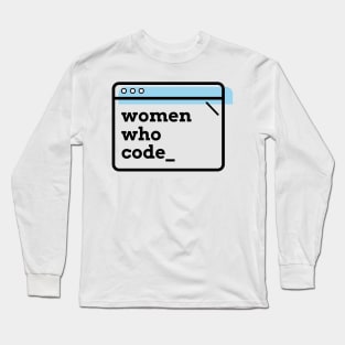 Women Who Code Blue Long Sleeve T-Shirt